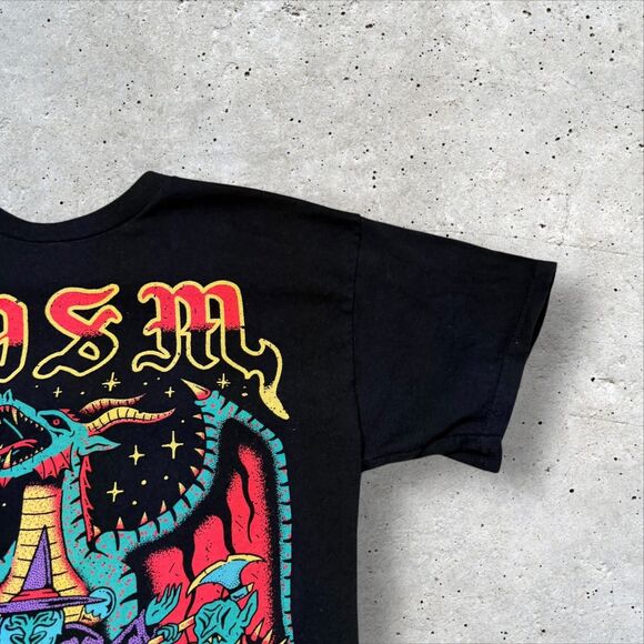 Wizard of Barge BDSM Battles Dragons Swords Magic Graphic T-Shirt Black L - Picture 3 of 9